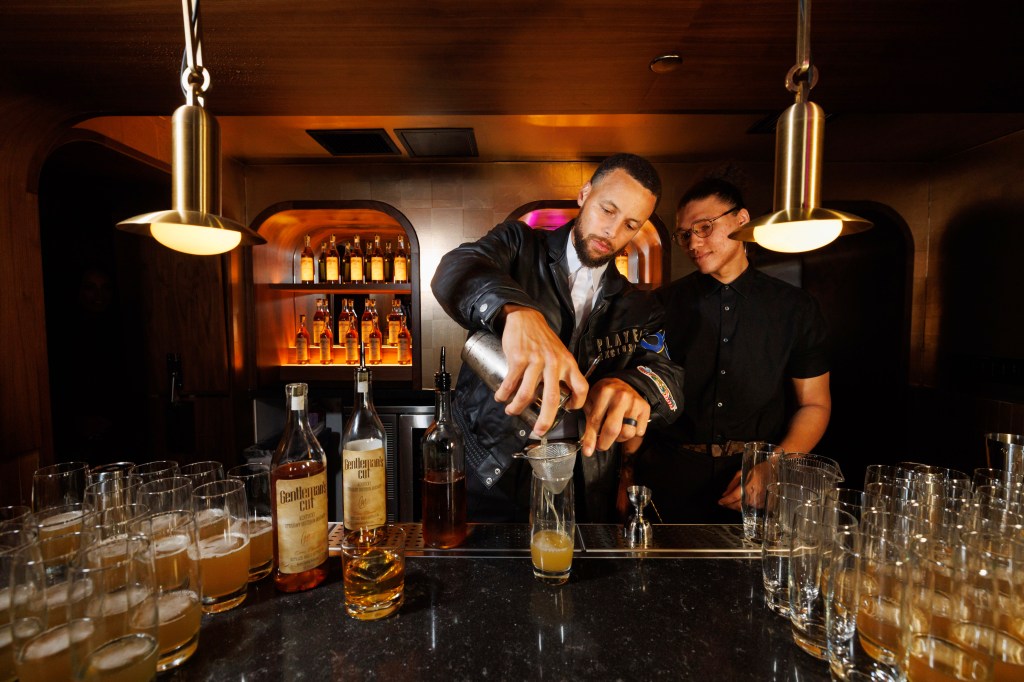 Stephen Curry at The Eighth Rule, a bourbon bar and restaurant