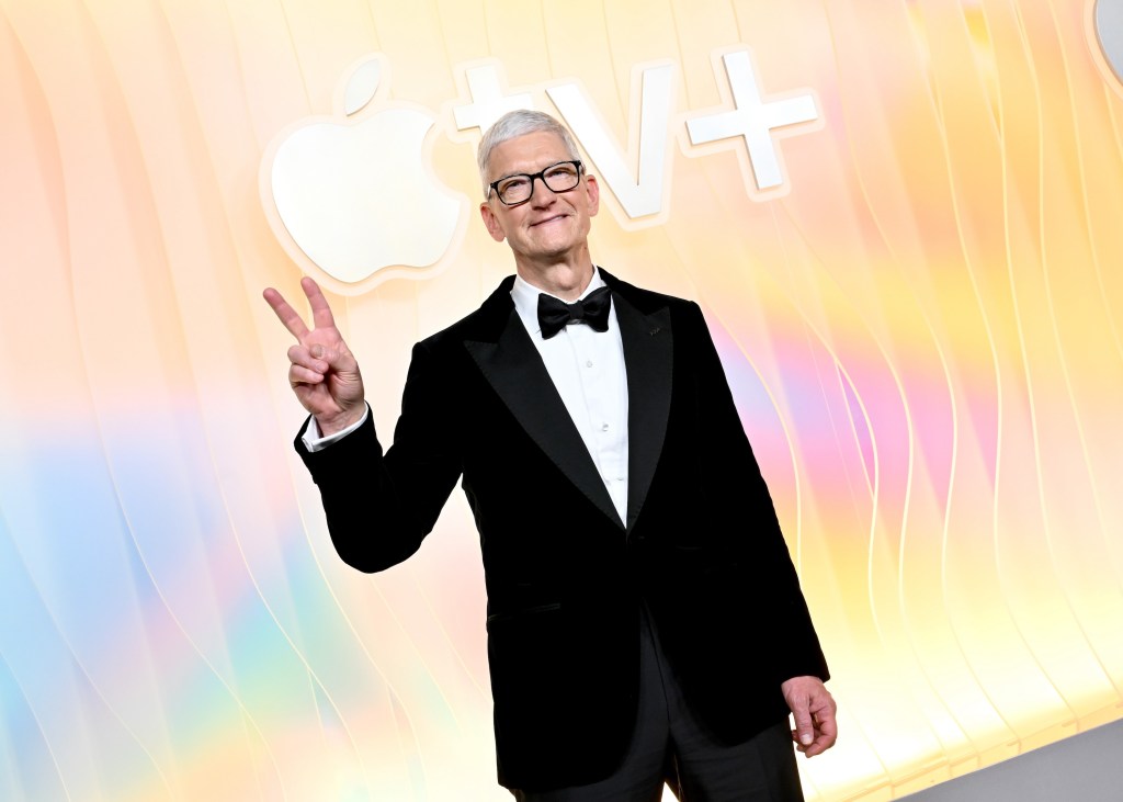 WEST HOLLYWOOD, CALIFORNIA - SEPTEMBER 14: Tim Cook attends Apple TV+'s Primetime Emmy Party Red Carpet at Ysabel on September 14, 2025 in West Hollywood, California. (Photo by Axelle/Bauer-Griffin/FilmMagic)