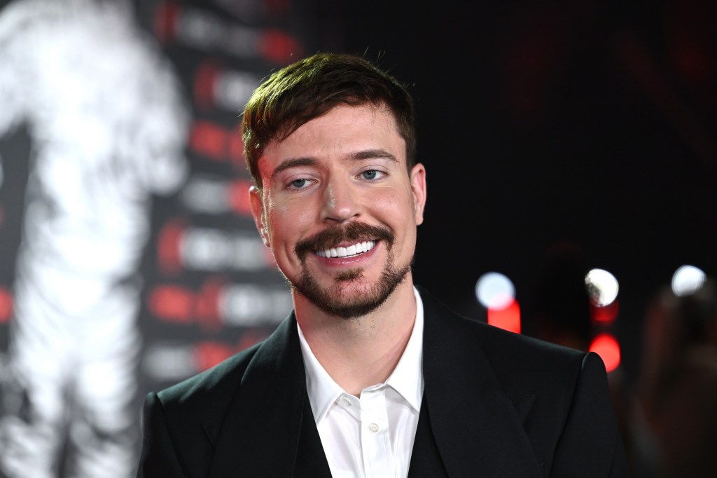 ELMONT, NEW YORK - SEPTEMBER 07: MrBeast attends the 2025 MTV Video Music Awards at UBS Arena on September 07, 2025 in Elmont, New York. (Photo by Roy Rochlin/Getty Images for MTV)